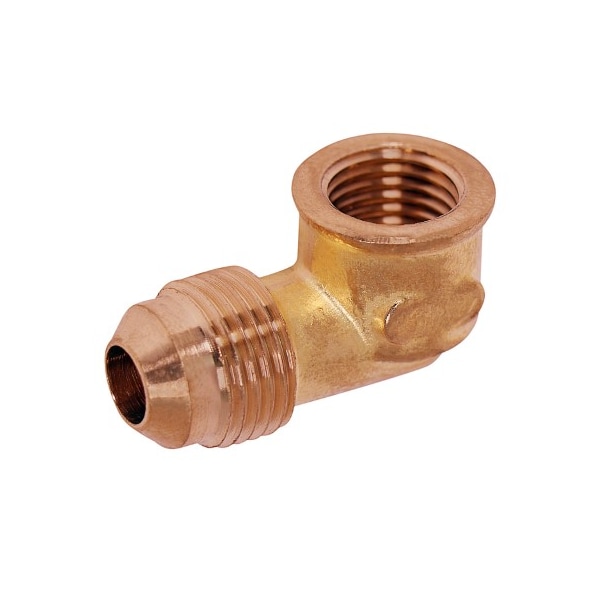 Everflow 1/4 Flare x FIP 90 Degree Elbow Pipe Fitting, Brass F50-14 - main